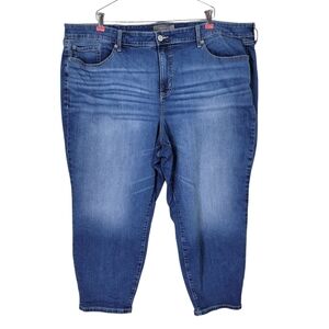 Torrid Jeans Women Plus Size 26 46X26 Blue Girlfriend Ankle Length High Rise